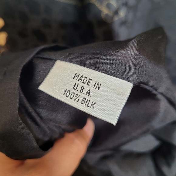 LIHLI Saks Fifth Black Silk Floral Dress - Picture 13 of 14